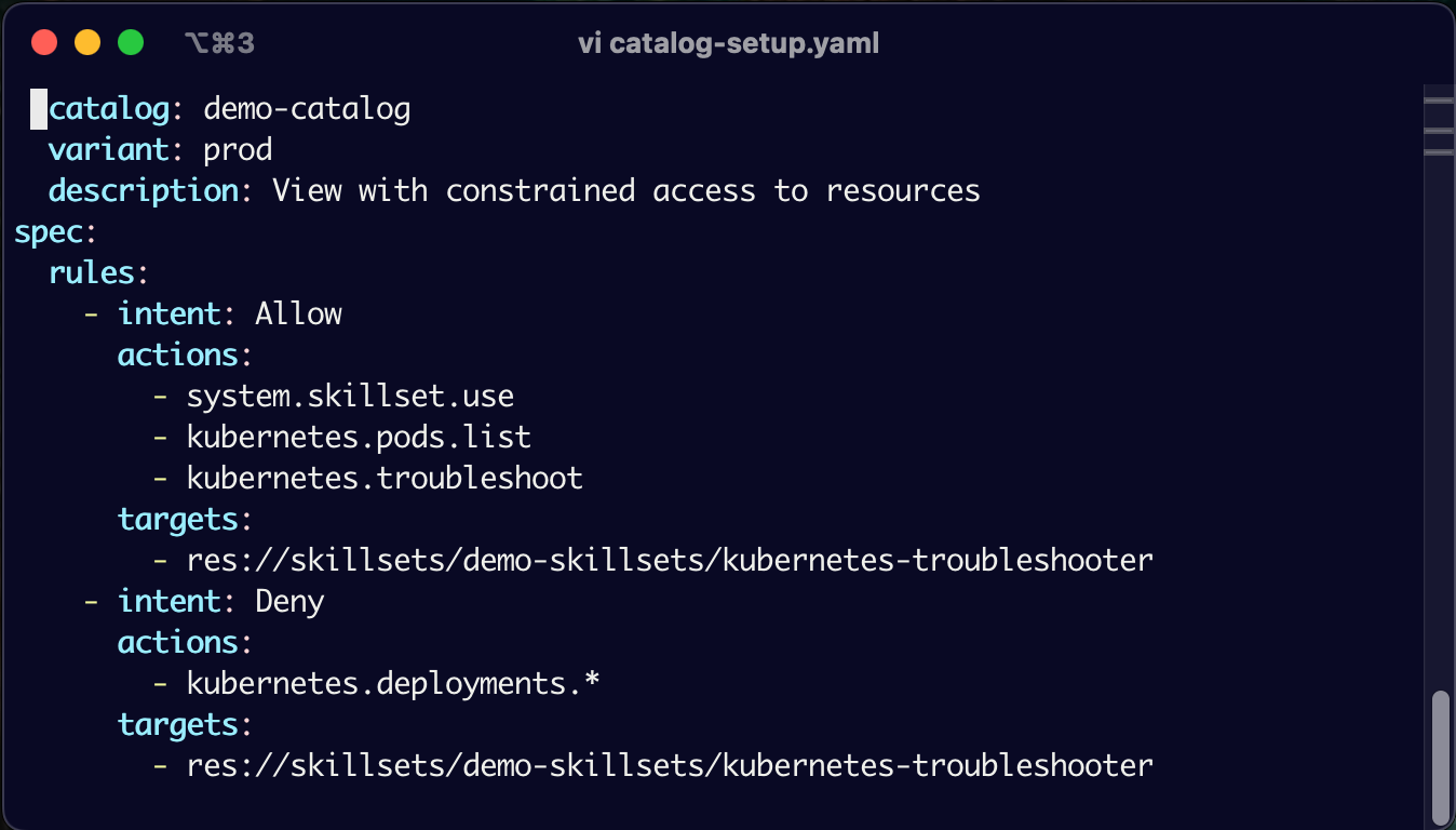 Catalog Setup